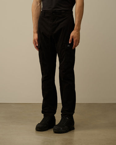 Stretch Sateen Ergonomic Cargo Pants Black