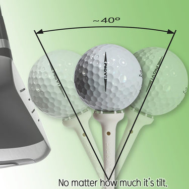 Big Easy White Golf Tee Set – 0.75" Big Head 3.25" Adjustable Height Tees, Reinforced Break-Resistant Construction, 6-Prong Low-Friction Design, Silicone Stoppers (12 Tees + 12 Stoppers).