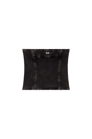 Diesel De-Ville-D Denim Strapless Top Black