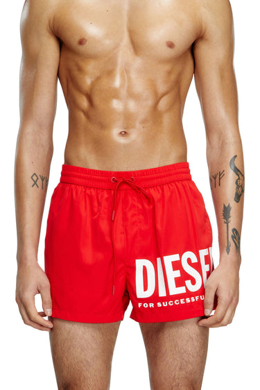 Mario-34-D-Core Swim shorts with logo print Red/White