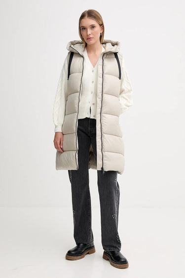 Women's Sleeveless Gilet IRIA in RAINY BEIGE