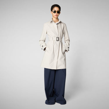 Woman's coat jackie in rainy beige
