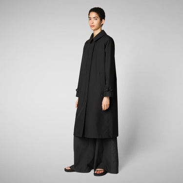 Woman's raincoat Asia in black