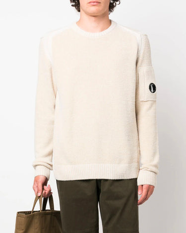 Fleece Knit Jumper Riviera Gauze White
