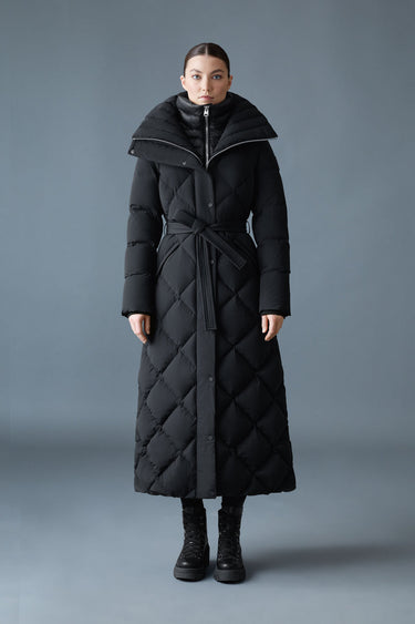 LAURELLA 2-in-1 Light Down Belted Coat Black