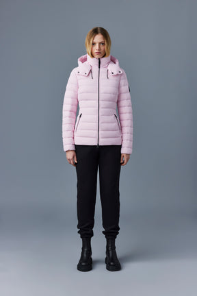 MICHI Agile-360 stretch light down jacket with hood Bright Pink