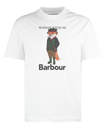 Barbour x Maison Kitsuné Beaufort Fox T-Shirt Classic White