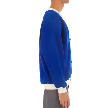 Men's Msgm Felpa Cardigans Blue Dark