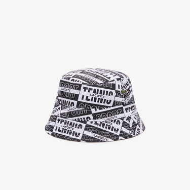 Unisex Reversible Printed Cotton Bucket Hat Beige / White / Black