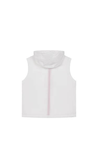 Women's Sleeveless Zip Hoodie White