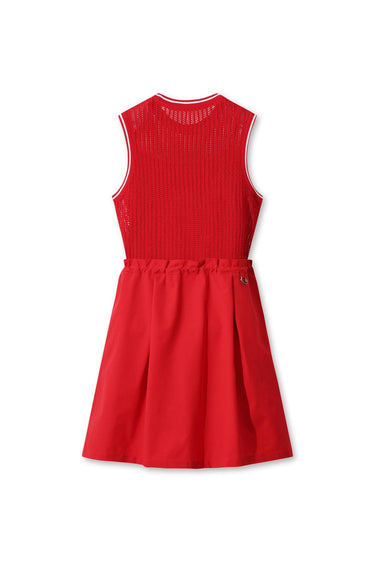 Women's Mesh Knit Dress RED