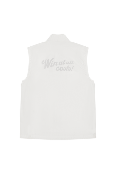 Men's Logo Zip-up Vest White