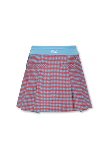 Women's Micro Check Skirt Pants Red