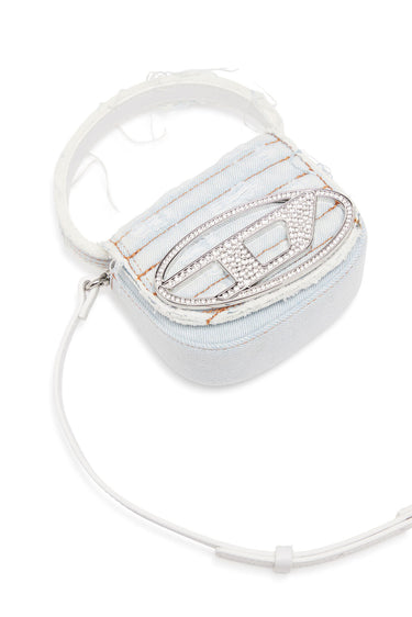 1dr Xs 1DR XS - Iconic mini bag in denim and leather Ice