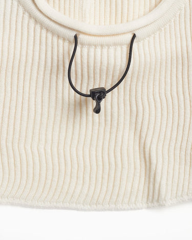 Re-Wool Beanie Balaclava Gauze White