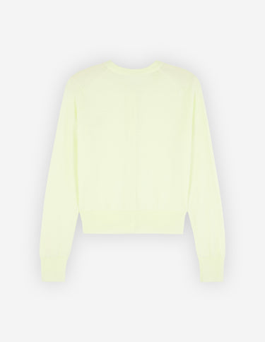 Women's Baby Fox Patch Regular Cardigan Lemonade
