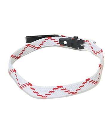 Unisex Drawl Braided Belt White