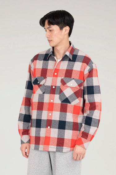 Ranch Check Shirt in Pure Cotton Red Check