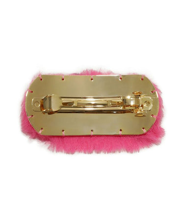 Ever faux fur Barrette PINK