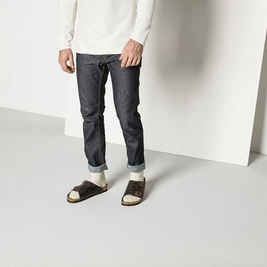 Cotton Slub Men  Beige/White