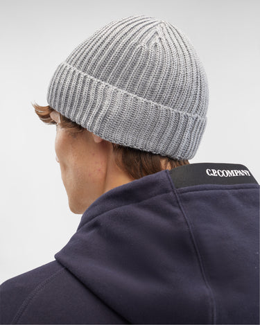 Extra Fine Merino Wool Beanie Grey Melange