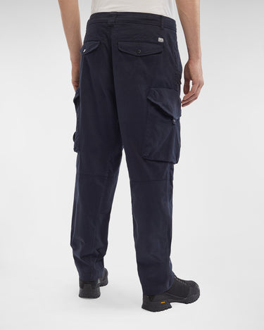 Stretch Sateen Pants Loose Fit Total Eclipse
