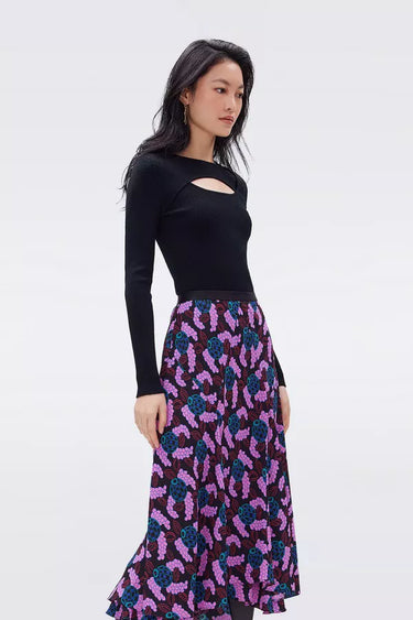 Debra Skirt in Huge Autumn Berries Pink