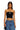 M-Clarksvillex Tube top with logo plaque Black