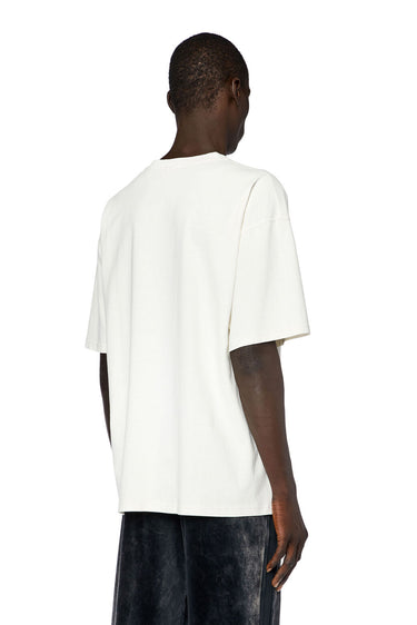 T-Boxt-N14 T-shirt with distressed flocked logo Off White