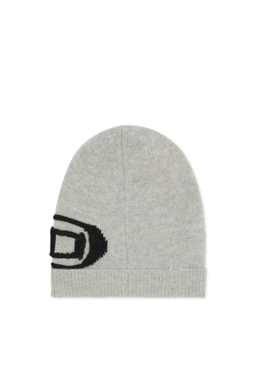Women's Diesel K-Peel Wool beanie with peel-off logo Grey