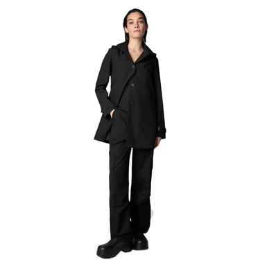 Women's April Hooded Raincoat in Black