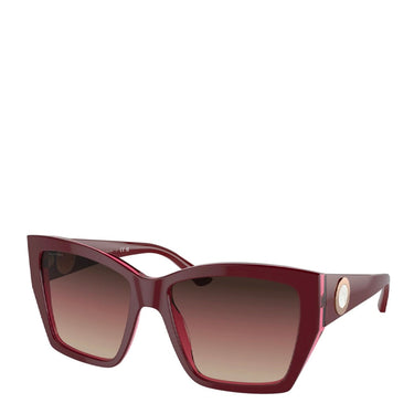 Bvlgari Acetate Woman Sunglass Bordeaux On Transparent Red