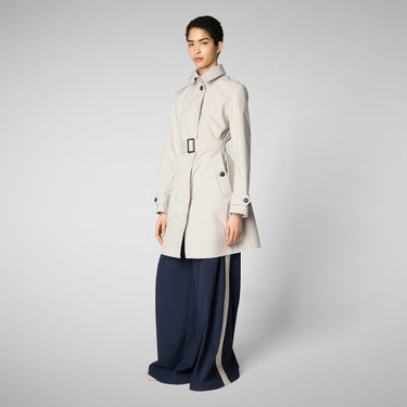 Woman's coat jackie in rainy beige