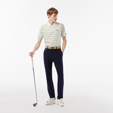 Men’s Golf Recycled Polyester Stripe Polo Flour