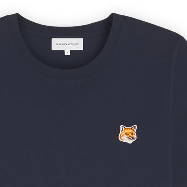 Women's Fox Head Patch Regular Tee Shirt Ink Blue
