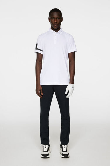 J.LINDEBERG HEATH GOLF POLO WHITE