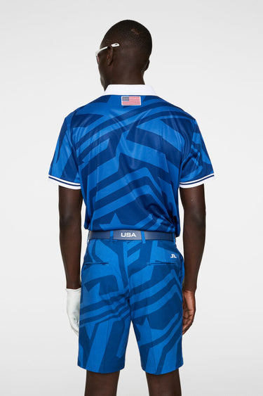 Alois Print Polo US Golf Blue