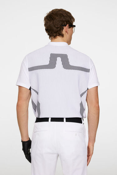 J.LINDEBERG ALEKS HYBRID KNIT POLO SHIRT WHITE
