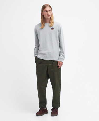 Barbour x Maison Kitsuné Fox Head T-Shirt Grey Marl