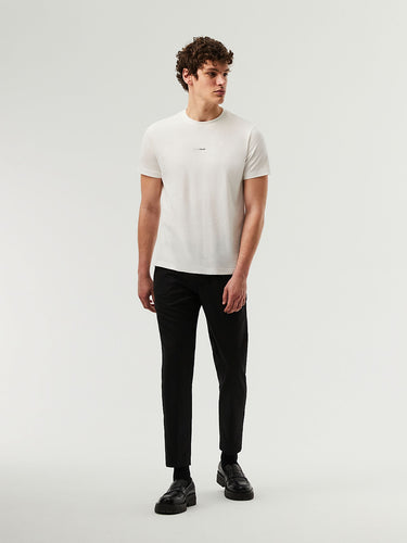 Marble Print Cotton T-Shirt JANTA V1.Y7.02 White