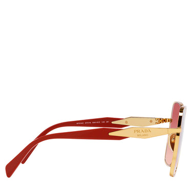 Prada Metal Woman Sunglass Gold and Orange