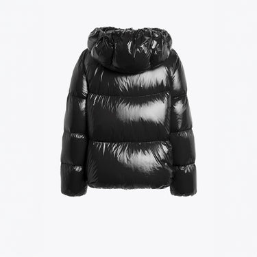 Short Puffers Water Flower Black