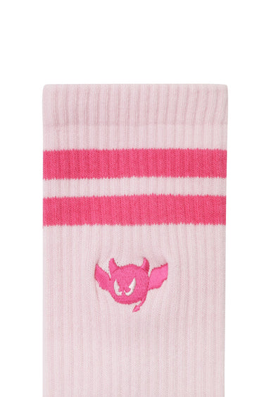 Athletic Women Stripe Socks Pink