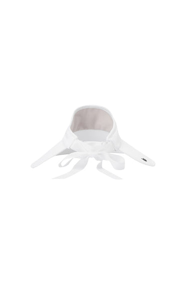Women Ribbon Wide Visor White
