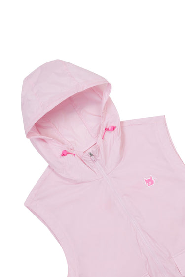 Women's Zip-up Hoodie Vest Light Pink