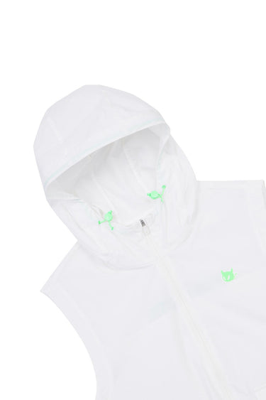 Women's Zip-up Hoodie Vest White