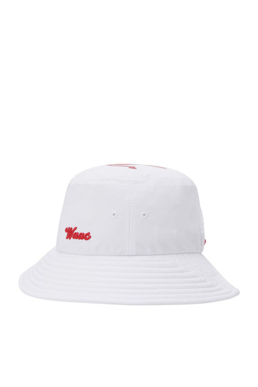 Women's WAACKY Open Back Bucket Hat WHITE