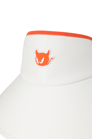 Women's Ribbon Floppy Visor White