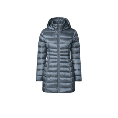 Women's Hooded Animal free Puffer Coat Reese in Blue Fog