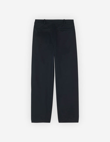One Pleat Cropped Pants Dark Navy